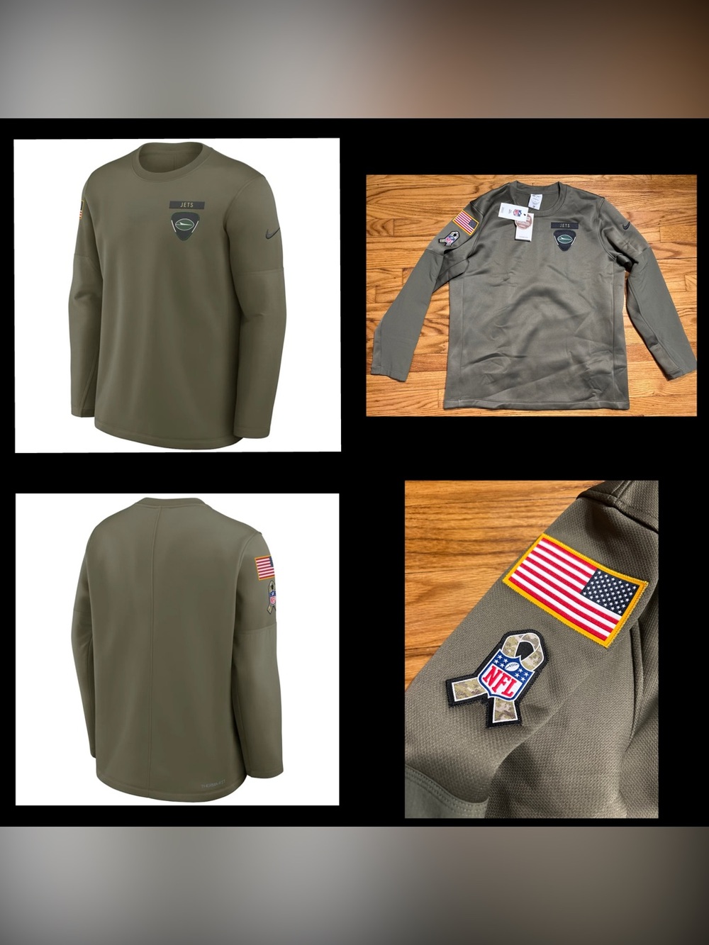 Nike New York Jets Team Apparel Salute to Service Therma-FIT Men’s sz L NEW